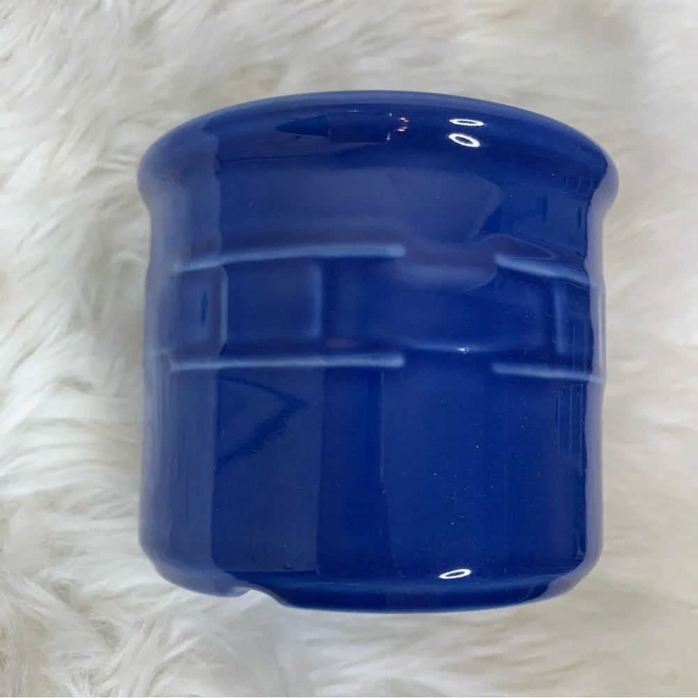 Longaberger 1 Pint Salt Crock Cornflower Blue Candle Holder
